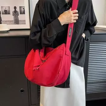 Японская повседневная универсальная холщовая сумка Ins Style с диагональными крестообразными петлями для женщин, студентов колледжей, классов, поездок на работу, большой емкости, сумка для пельменей