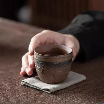 Японская позолоченная железная глазурь Чашка для чая Чашка с ароматом Фарфоровый чайный сервиз в стиле кунг-фу Чашка для чая Маленькая мастерская чашка Чашка для чая
