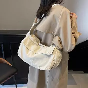 Японская простая сумка-мессенджер большой вместимости для почтальонов, женская легкая сумка через плечо для студентов колледжей розовый