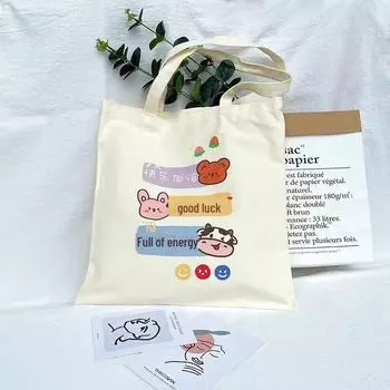 Японская ретро-холщовая сумка через плечо — стильная, универсальная, вместительная для студентов колледжей