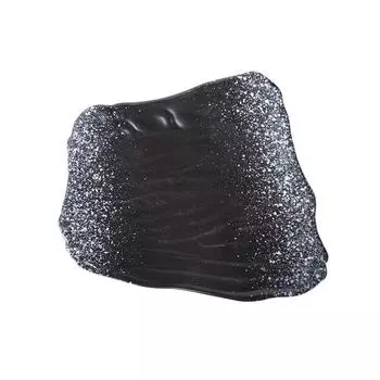 Японская ретро-керамическая посуда Тарелка для суши Нестандартная плоская тарелка Черная тарелка для завтрака Домашнее блюдо Закуска 9 inches