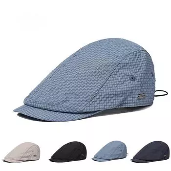 Японская ретро шляпа с утиным языком для мужчин и женщин, литературный берет, монохромная шляпа, шляпа Forward Hat M56-58cm тёмно-синий