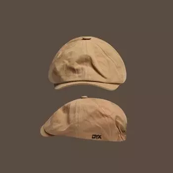 Японская ретро-шляпа спереди и сзади, можно носить кепку, мужская кепка цвета хаки для газетчика, хипстерский берет, женская кепка художника average size (56-58cm)