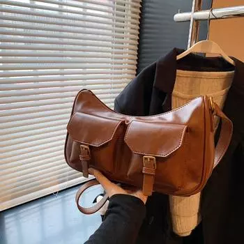 Японская ретро высококачественная сумка подмышкой, большая вместимость, почтальон, маленькая сумка, модная универсальная сумка через плечо