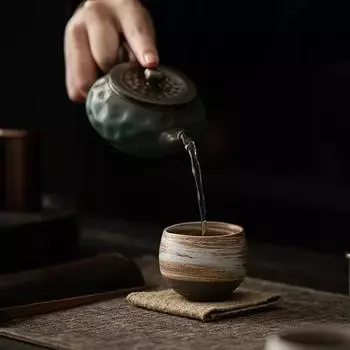 Японская ручная работа грубая керамическая чашка для чая керамический чайный сервиз кунг-фу чашки для чая изготовление старых кружек 80ml