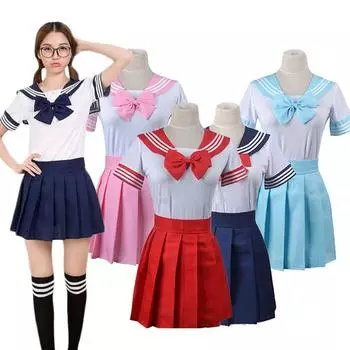 Японская школьная форма для студентов, платье для женщин, костюм с плиссированной юбкой Sailor JK, мягкий костюм в студенческом стиле для девочек-бесплатный подарок с бантом xl