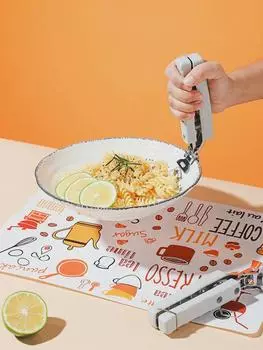 Японская силиконовая антипригарная миска и держатель для тарелок: Нескользящая кастрюля и захват для тарелок для кухни.