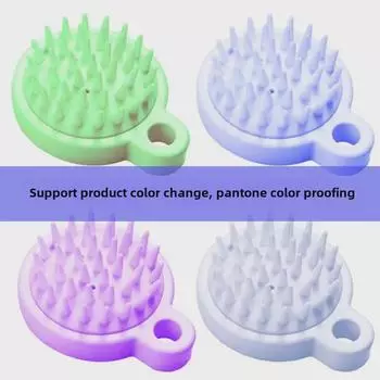 Японская силиконовая массажная щетка для шампуня и расческа для кожи головы