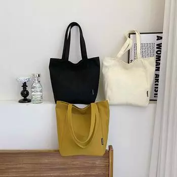 Японская сумка через плечо, холщовая сумка, большая вместимость, дорожная сумка, повседневная сумка, простая, эффектная, однотонная сумка подмышкой