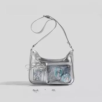 Японская сумка через плечо на одно плечо, маленькая, для еды, на работу, на каждый день, прозрачная женская сумка