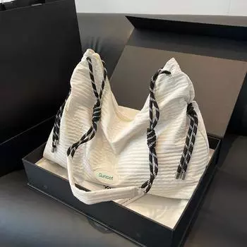 Японская сумка для отдыха, новинка 2023, женская сумка, большая вместительная наклонная сумка-тоут на одно плечо, ручная сумка