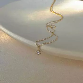 Японская супер красивая подвеска из стерлингового серебра S925 с цирконом, универсальное складное регулируемое ожерелье, женская легкая роскошная цепочка на ключицу 925