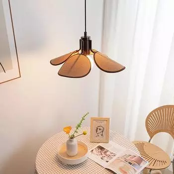 Японская тканевая люстра Hoom Decor Обеденный стол Подвесной светильник Светодиодное освещение для гостиной Спальня Лампа E27 Внутренний светильник NO Bulb