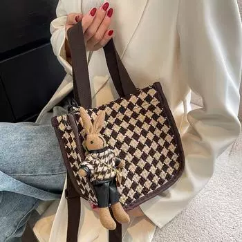 Японская универсальная холщовая женская сумка 2024 года, новая корейская версия повседневной студенческой сумки-мессенджера на плечо