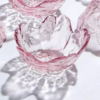 Японская вишневая стеклянная соусница, блюдо для барбекю, маленькая миска, горшочек для уксуса, блюдо для макания, мини-тарелки