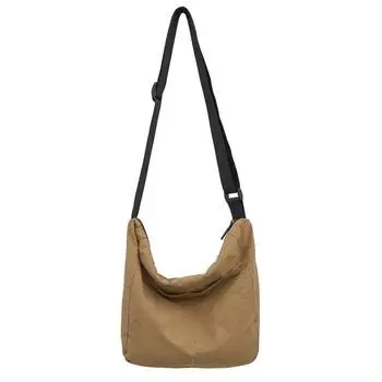 Японская водонепроницаемая нейлоновая повседневная сумка через плечо из ткани женская дизайнерская ниша ретро большая вместимость сумка для почтальона single package хаки