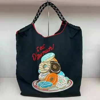 Японская вышитая сумка для покупок, сумка-тоут, сумка из ткани Оксфорд, вышитая нейлоновая водонепроницаемая сумка для покупок, портативная сумка через плечо