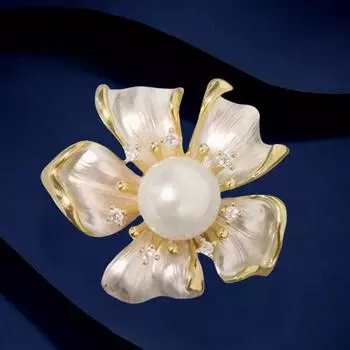 Японская высококачественная брошь «Камелия», женская высококачественная изысканная брошь с жемчугом, универсальная булавка для костюма, аксессуары белый
