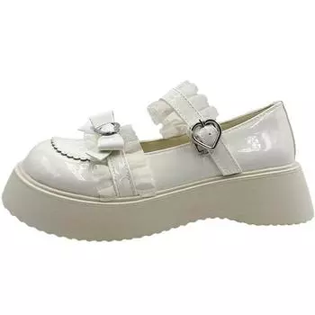 Японская женская обувь England Wind 2024 года, лето-осень, новые туфли Mary Jane с толстым дном и пряжкой для женщин 35