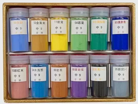 Японская живопись KISSHO Минеральные краски 12 цветов Набор