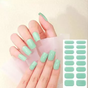 Японские гелевые наклейки для маникюра, однотонные, новые технологии, полуотвержденные наклейки для ногтей BSG-0293