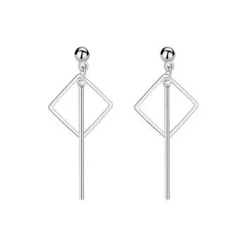 Японские и длинные полосатые односложные треугольные круглые квадратные длинные геометрические серьги простые персонализированные креативные серьги-гвоздики