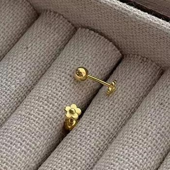 Японские и корейские супер мини маленькие золотые серьги-цветы милые цветочные темпераментные сладкие серьги женские кольца женские