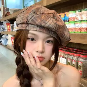 Японские клетчатые береты в тон цветам для женщин и лета, осени, модные, универсальные, повседневные, солнцезащитные, ретро-шляпы-тыквы 56-58cm оранжевый