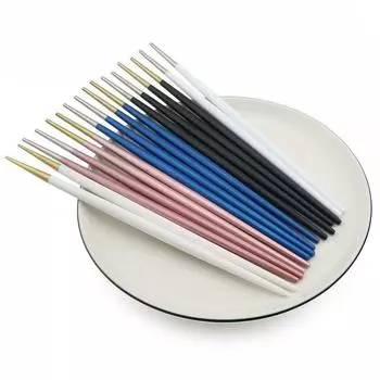 Японские корейские китайские палочки для еды розового золота из нержавеющей стали для суши, ужина, палочки для еды, посуда серебряный/розовый