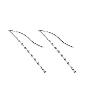 Японские легкие роскошные супер-вспышки волновые серьги длинные женские тонкие серьги для лица нишевый дизайн чувство холодного ветра