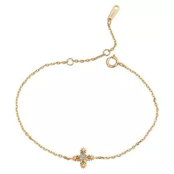 Японские легкие роскошные ювелирные изделия, полый дизайн, круглый апатит S925, серебряный модный браслет в холодном стиле 22CM