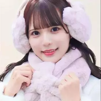 Японские милые и симпатичные пушистые наушники для девочек, кавайные, однотонные, универсальный шарф с бантом, зимние новые теплые аксессуары, перчатки