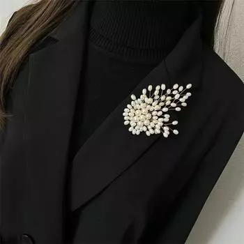 Японские модные жемчужные цветы, броши, броши, булавки, шелковые шарфы, пряжки для шалей, прямые поставки для женщин