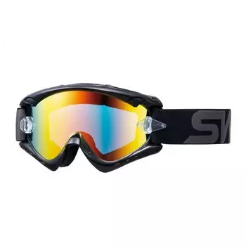 Японские мотоциклетные очки черные x серые зеркальные линзы модель мотоцикла мотокросс [SWANS] MX-RUSH-M BK/G внедорожный