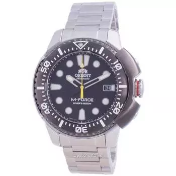 Японские мужские часы Orient M-Force AC0L 70th Anniversary Automatic Diver s RA-AC0L01B00B 200M чёрный