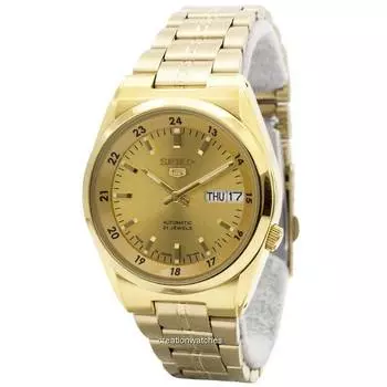 Японские мужские часы Seiko 5 Automatic 21 Jewels SNK574 SNK574J1 SNK574J золотой