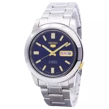 Японские мужские часы Seiko 5 Automatic 21 Jewels Japan Made SNKK11 SNKK11J1 SNKK11J синий