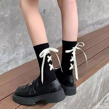 Японские носки JK Heel Strap Bow Socks универсальны для детей весной и осенью. Милый и девичий стиль.