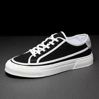 Японские парусиновые туфли, мужские летние новые мягкие туфли на подошве, дышащая трендовая повседневная обувь, простые тканевые туфли 40 чёрный