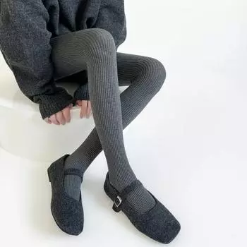 Японские полосатые леггинсы осень-зима хлопковые чулки до бедра женские колготки тонкие чулки леггинсы большого размера колготки
