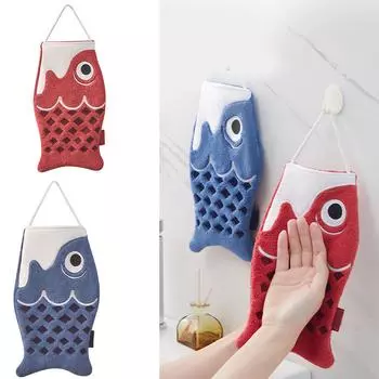 Японские полотенца для рук с карпом для ванной и кухни, мягкие впитывающие полотенца для рук, быстросохнущие синий