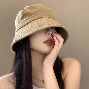 Японские ретро-шляпы-ведра для женщин в весенне-летней моде 2024 года, универсальные солнцезащитные очки, стильные, для мужчин 56-58cm верблюд