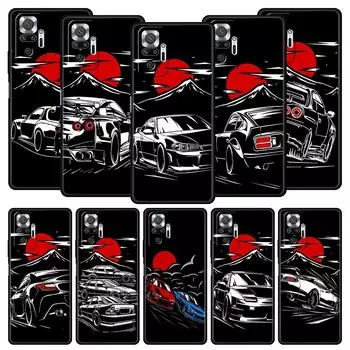 Японские спортивные автомобили JDM для мужчин, для Xiaomi Redmi Note 10 11 9 8 Pro, чехол для телефона 9S 7 8T 9T 9A 8A 9C K50 K40, игровой чехол 11T 5G Redmi Note 7