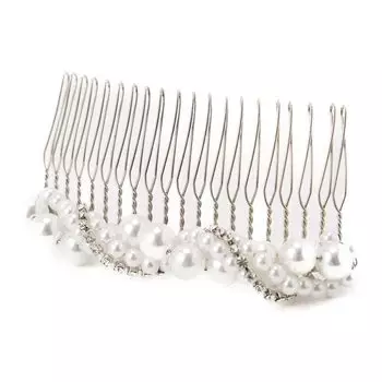 Японские волосы повседневный жемчуг, сделанный в канзаси, волосы Watmosphere, торжественный выпускной вход, жемчуг для волос [Watmosphere] TK-003 украшение, использование, расческа, Япония, серебряный