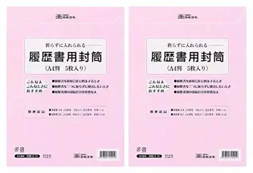 Японские законы Трудовые отношения Конверты для резюме А4 5 листов 2 комплекта 12-31