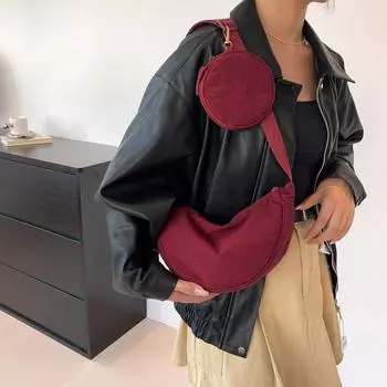 Японские женские сумки, популярные маленькие сумки, женские повседневные универсальные сумки-пельмени Tide, небольшие свежие сумки-мессенджеры через плечо красный