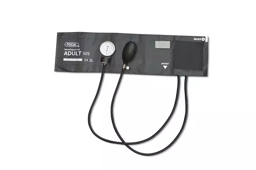 Японский анероидный сфигмоманометр FOCAL с футляром для переноски, нейлоновая манжета без латекса, черная FC-100V