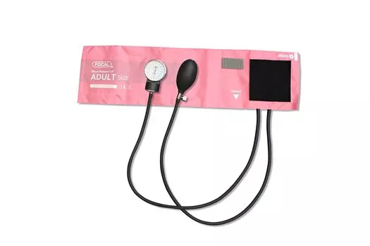 Японский анероидный сфигмоманометр FOCAL с футляром для переноски, нейлоновая манжета без латекса, розовая FC-100V