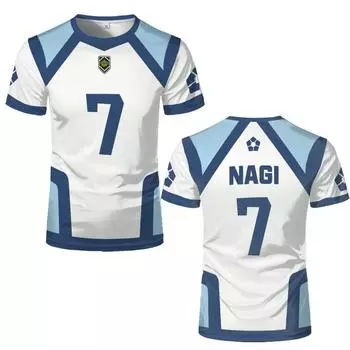 Японский аниме Blue Lock Сезон 2 Новая футболка с круглым вырезом Женская спортивная футболка с коротким рукавом Детская повседневная футболка с коротким рукавом S