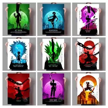 Японский аниме Hunter X Hunter постер и принт Killua Zoldyck Kurapika Gon Freecss Hisoka настенная живопись на холсте домашний декор 21cm30cm NoFrame